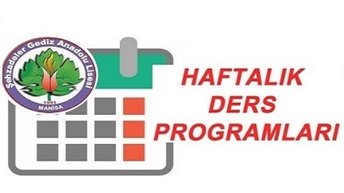 2025-2026 Eğitim Öğretim Yılı Ders Programlarımız